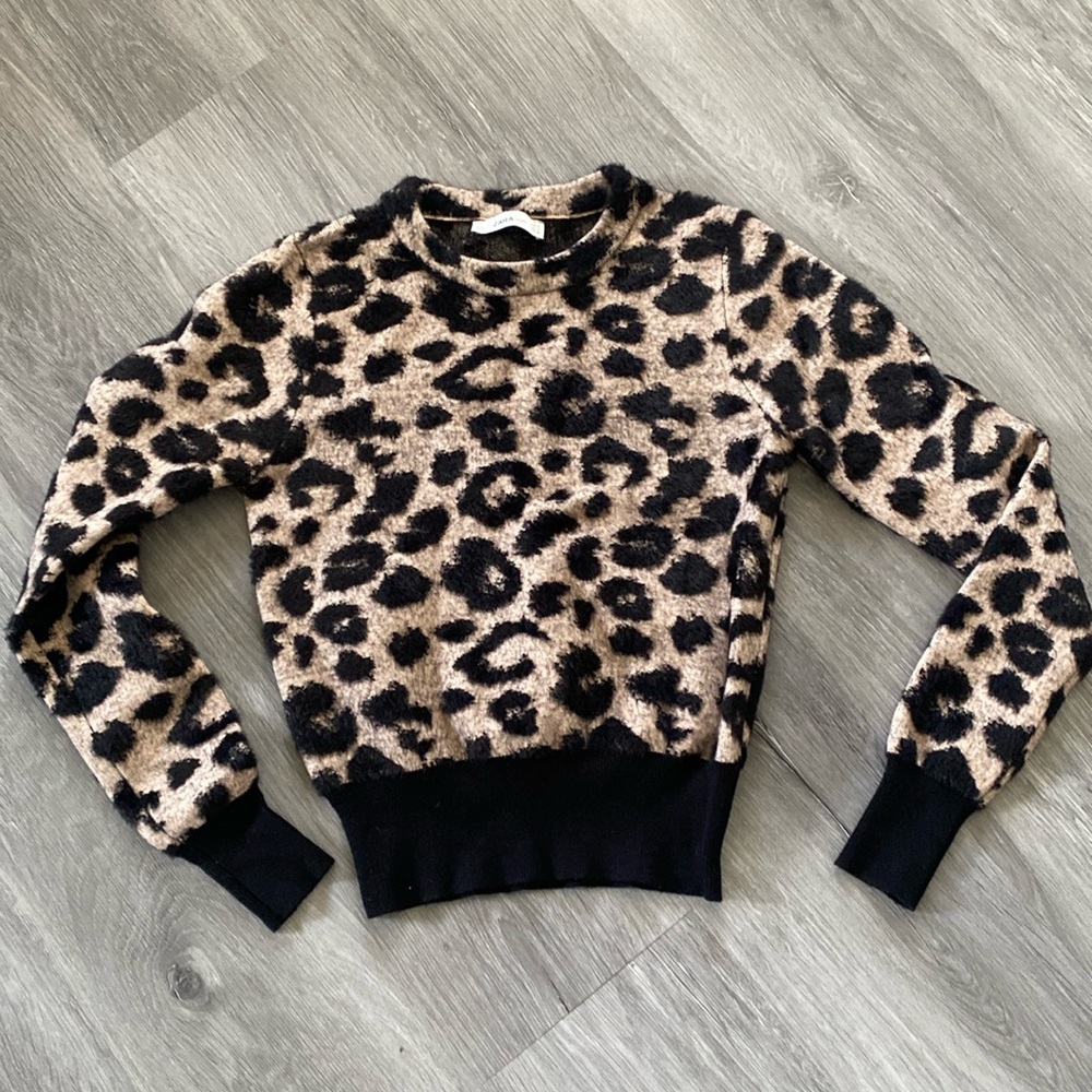 Zara leopard print top Knit